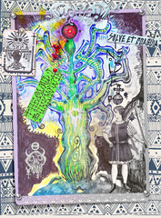 Graffiti,collage and esoteric scrapbooks series
