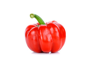 Red paprika isolated on the white background