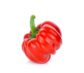 Red paprika isolated on the white background