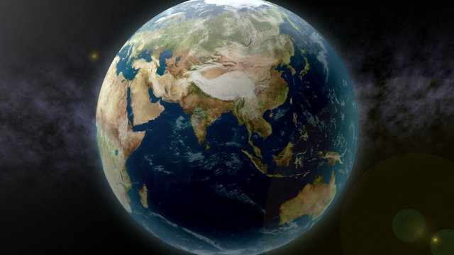 4K UltraHD Earth Zoom to India 3597
