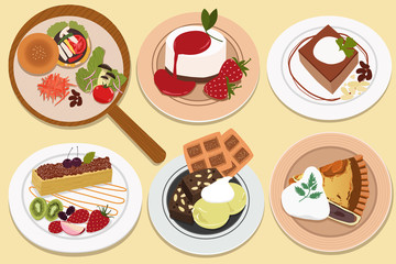 Food and bakery. Japanese style. Vector illustration