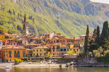 Varenna on Lake Como in the Province of Lecco - obrazy, fototapety, plakaty
