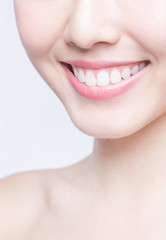 young woman health teeth