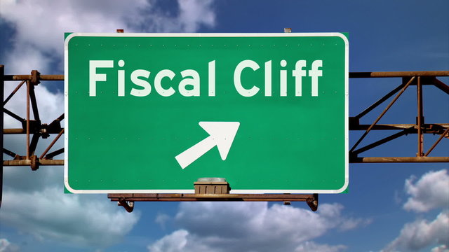 Fiscal Cliff Warning Sign 3636