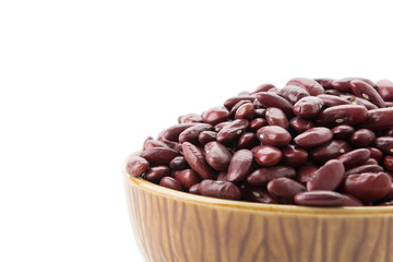 red beans on white background