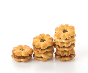 coconut biscuit with pineapple jam