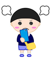 スマホを使う子供