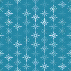 Seamless colorful background made of snowflakes