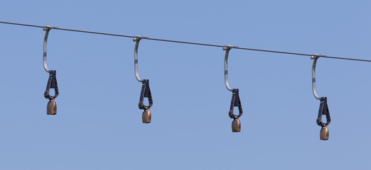 Alps cowbells on a skilift