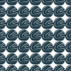 Seamless colorful background made of circles with hand drown pat