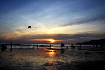 sunset on beach
