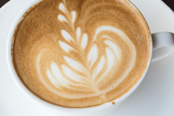 cup of coffee - soft focus with vintage film filter