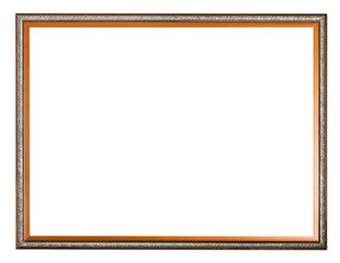 vintage narrow carved wooden picture frame