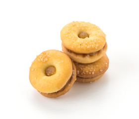 coconut biscuit with pineapple jam