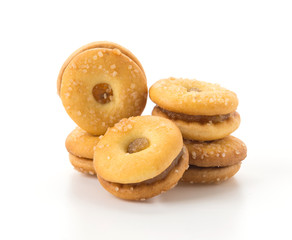 coconut biscuit with pineapple jam