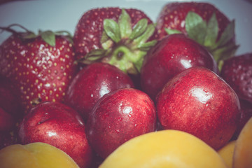 Retro Apricot Cherry and Strawberry