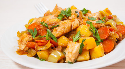chicken fillet with vegetables