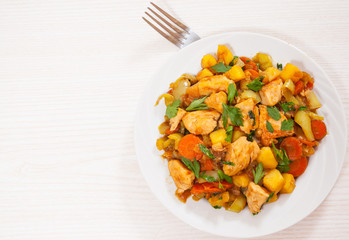 chicken fillet with vegetables