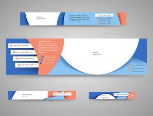 Set of abstract banners