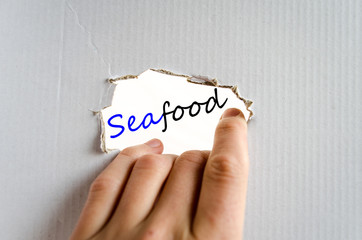 Seafood text concept