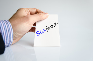 Seafood text concept