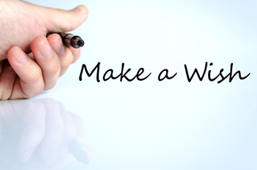 Make a wish text concept