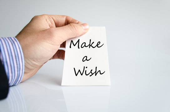 Make a wish text concept