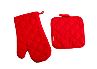Red kitchen glove