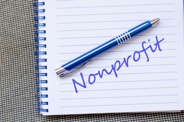 Nonprofit text concept