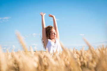 Beautiful girl enjoying nature