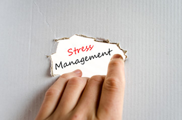 Stress management text concept