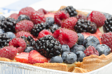 summer tart with berries