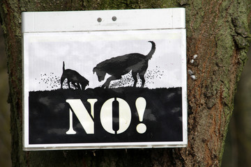 Schild Wühlen für Hunde verboten