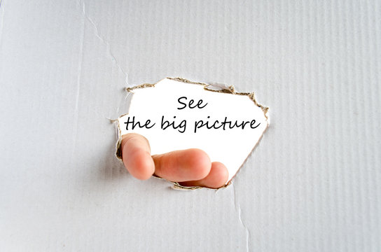 See the big picture text concept