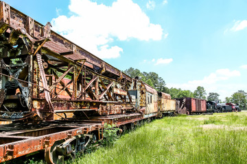 Fototapeta na wymiar Rusty Girder on Old Train