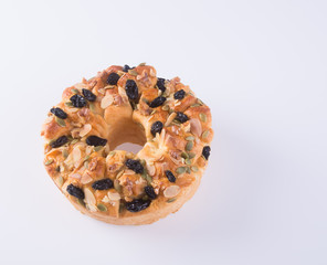 bread. homemade healthy bread with nut & dried fruits