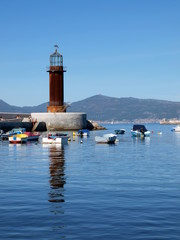 lighthouse in the estuary of Vigo
