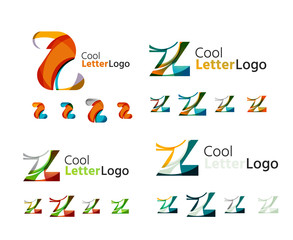 Letter business emblem collection