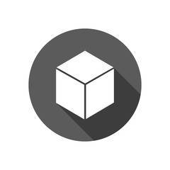 cube icon,long shadow