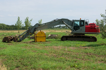 Fototapeta premium Caterpillar excavator