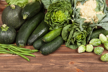 Assortment of green vegetables
