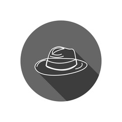 hat icon,long shadow