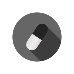 pill with long shadow