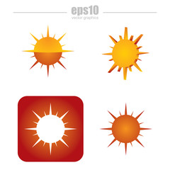 Sun icon set