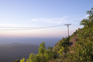 sunset mountain, summer landscape in myanmar mountains