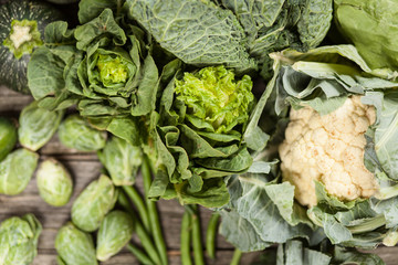 Assortment of green vegetables