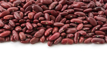 red beans on white background
