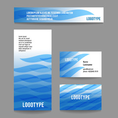 Vector corporate template with stripes.