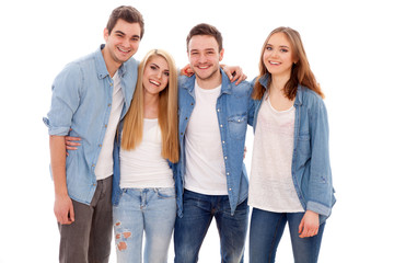 Obraz premium Group of happy young people