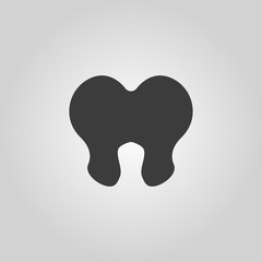 The tooth icon. Dentist and stomatology symbol. Flat